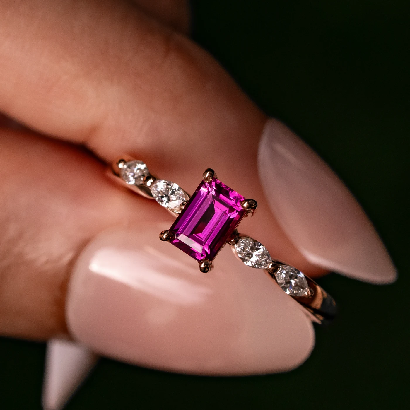 Ruby, Emerald Cut